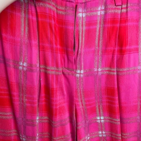 Wildfang + BP Pink Rouge Plaid Pants size small worn once - Picture 4 of 7